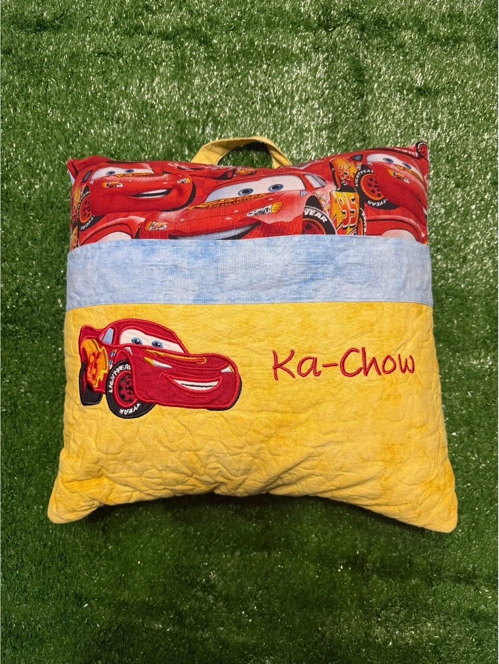 Disney Cars Lighting McQueen Pillow - With Handle